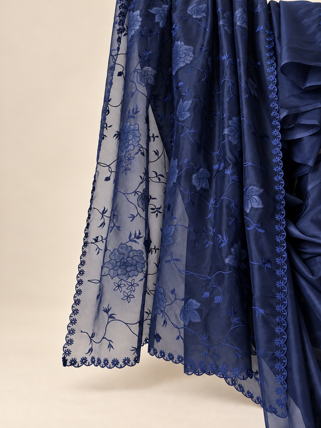 Soft Organza Applique Work Saree
