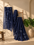 Soft Organza Applique Work Saree