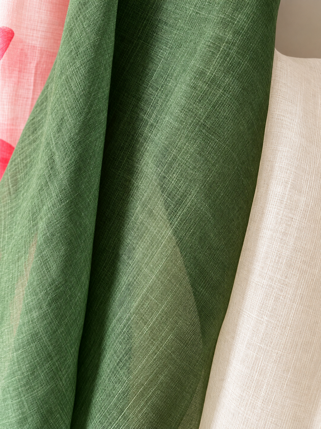 Lotus Print Cotton Saree