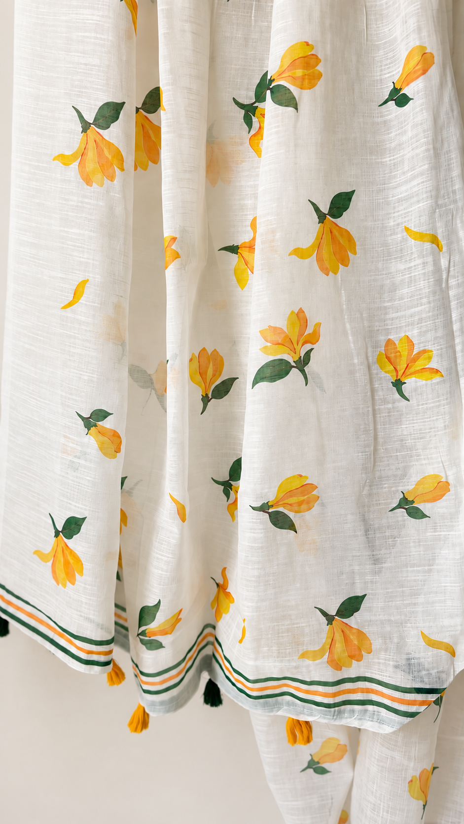 Floral Print Cotton Saree