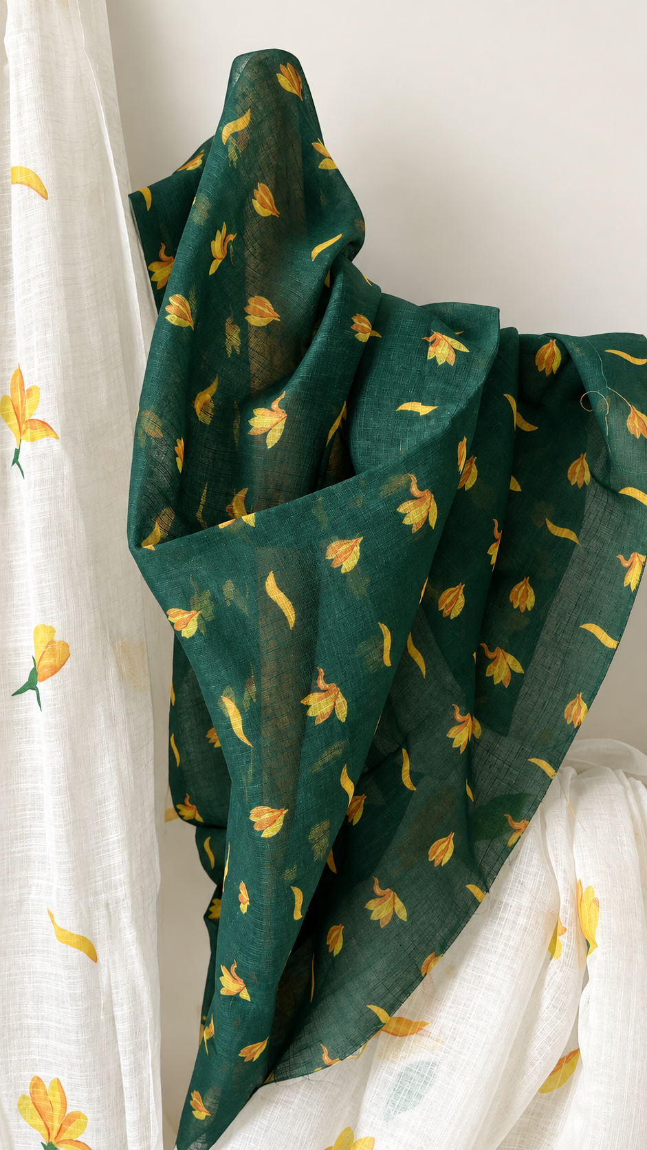 Floral Print Cotton Saree