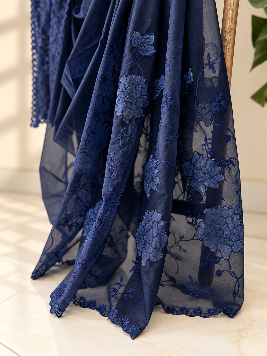 Soft Organza Applique Work Saree
